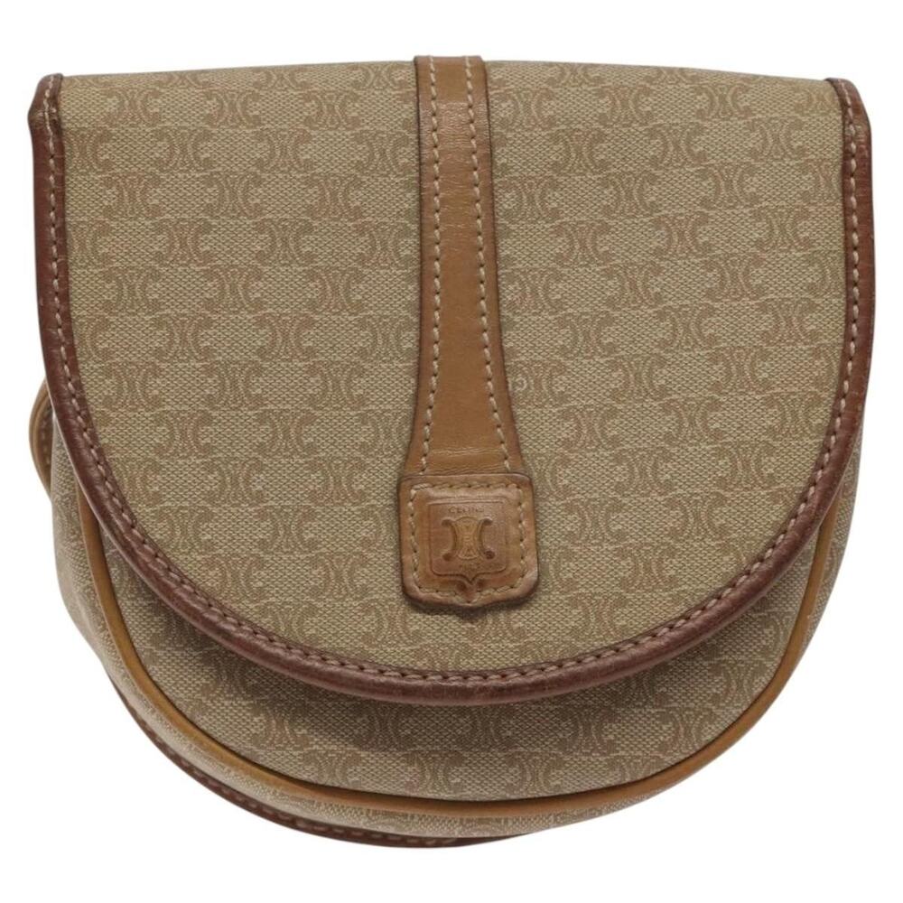 Celine Macadam Shoulder Bag Beige